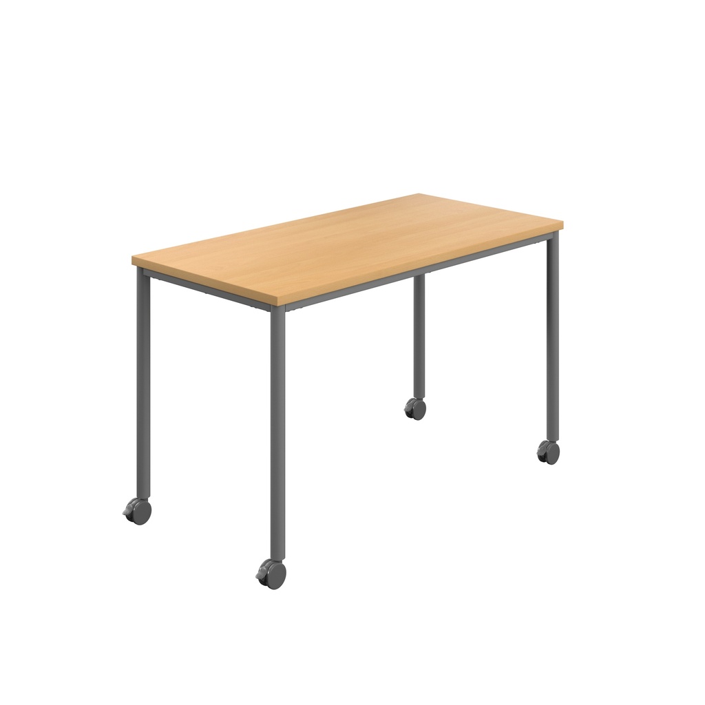 Titan Mobile Rectangular Table (FSC) | 1200 X 600 | Anthracite/Ellmau Beech