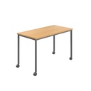 Titan Mobile Rectangular Table (FSC) | 1200 X 600 | Anthracite/Ellmau Beech