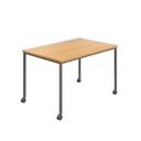 Titan Mobile Rectangular Table (FSC) | 1400 X 600 | Anthracite/Ellmau Beech