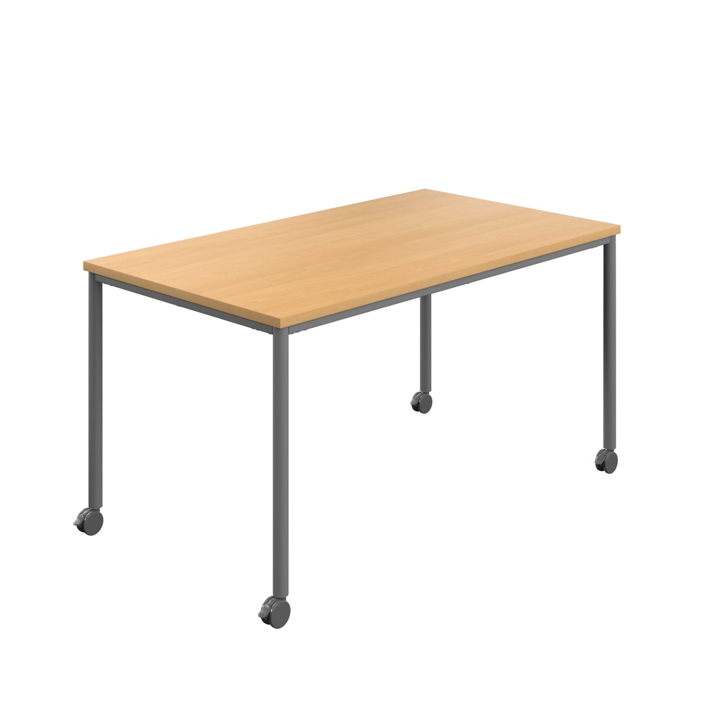 Titan Mobile Rectangular Table (FSC) | 1600 X 600 | Anthracite/Ellmau Beech