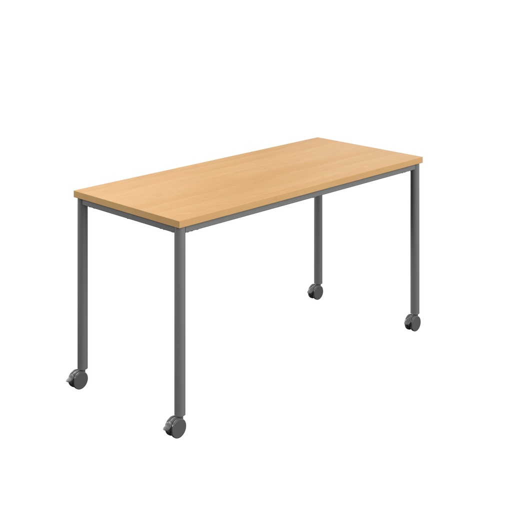 Titan Mobile Rectangular Table (FSC) | 1800 X 600 | Anthracite/Ellmau Beech