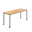 Titan Mobile Rectangular Table (FSC) | 1200 X 800 | Anthracite/Ellmau Beech