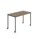 Titan Mobile Rectangular Table (FSC) | 1200 X 600 | Anthracite/Grey Nebraska Oak