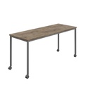 Titan Mobile Rectangular Table (FSC) | 1200 X 800 | Anthracite/Grey Nebraska Oak