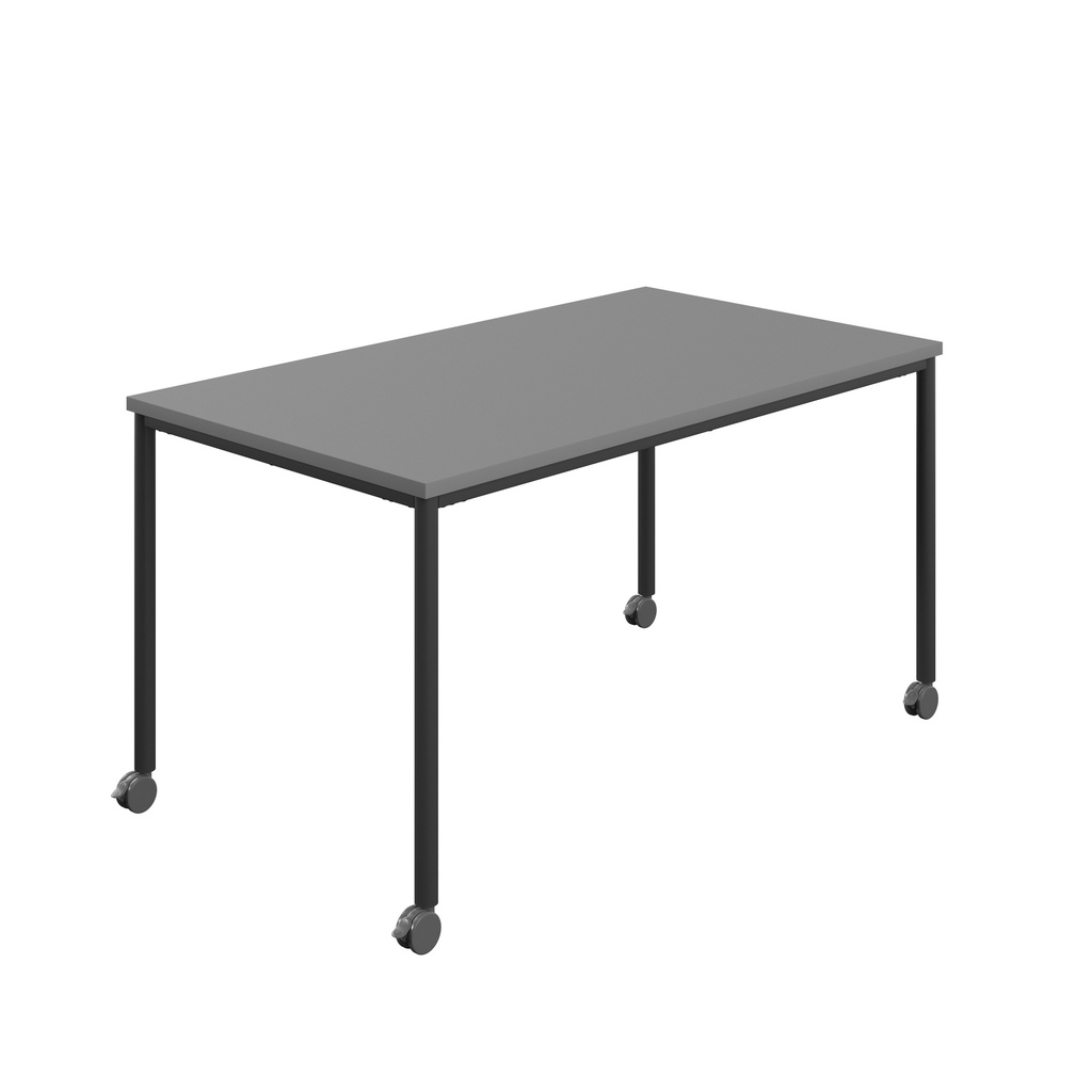 Titan Mobile Rectangular Table (FSC) | 1600 X 600 | Black/Anthracite