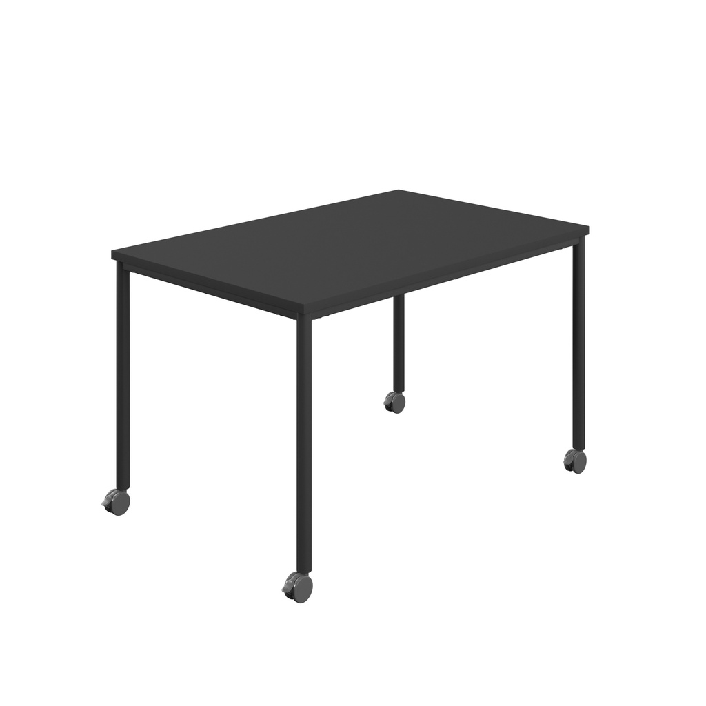 Titan Mobile Rectangular Table (FSC) | 1400 X 600 | Black/Black