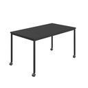 Titan Mobile Rectangular Table (FSC) | 1600 X 600 | Black/Black