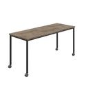 Titan Mobile Rectangular Table (FSC) | 1200 X 800 | Black/Grey Nebraska Oak