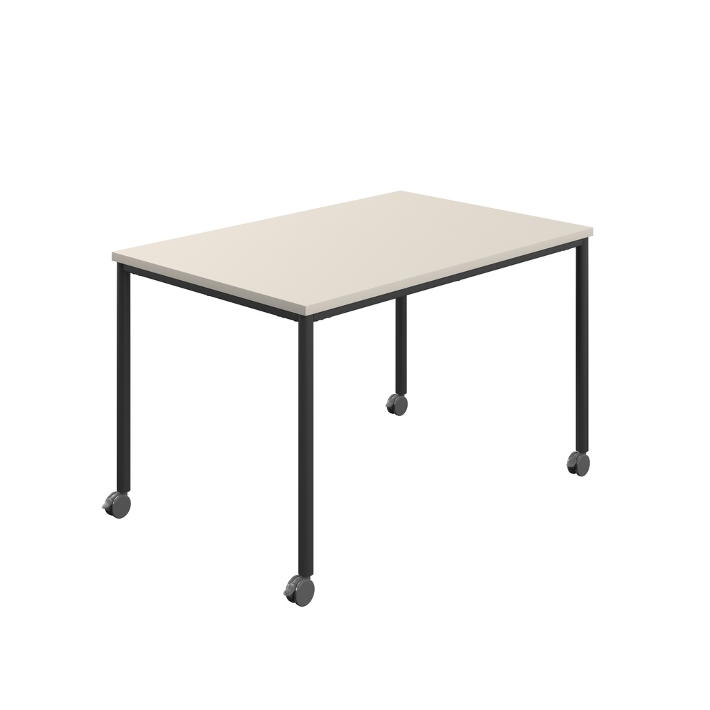 Titan Mobile Rectangular Table (FSC) | 1400 X 600 | Black/Grey