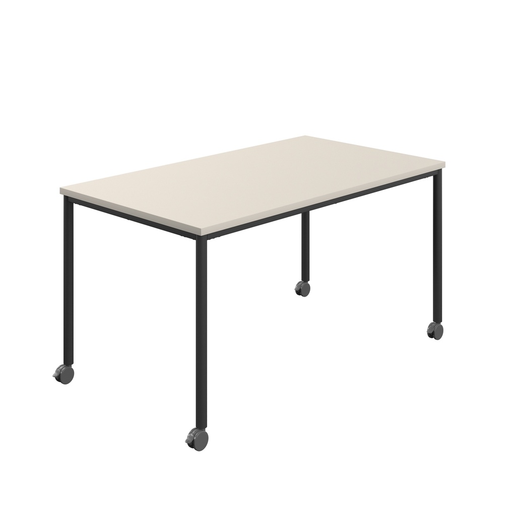 Titan Mobile Rectangular Table (FSC) | 1600 X 600 | Black/Grey