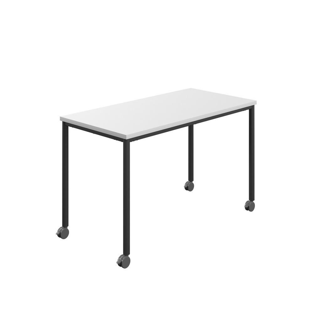 Titan Mobile Rectangular Table (FSC) | 1200 X 600 | Black/White