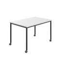 Titan Mobile Rectangular Table (FSC) | 1400 X 600 | Black/White