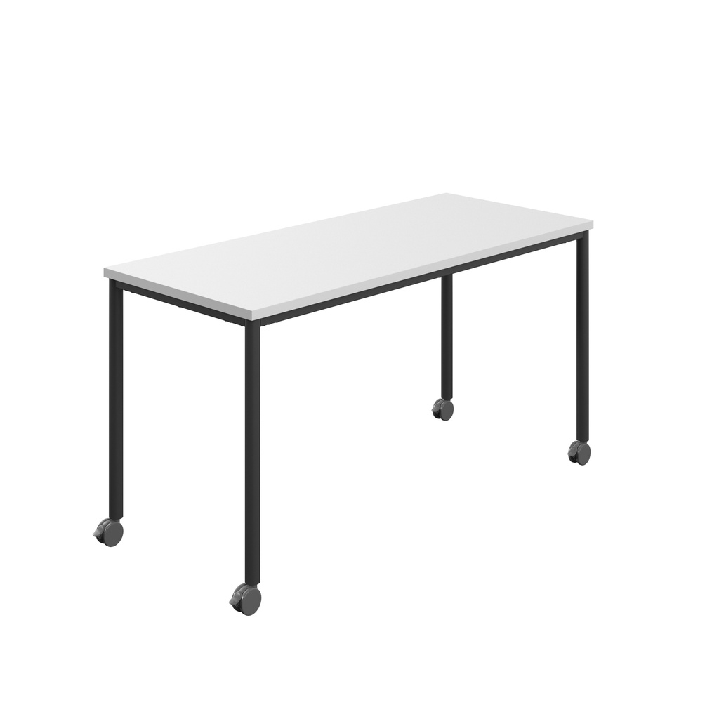 Titan Mobile Rectangular Table (FSC) | 1800 X 600 | Black/White