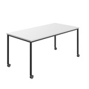 Titan Mobile Rectangular Table (FSC) | 1400 X 800 | Black/White