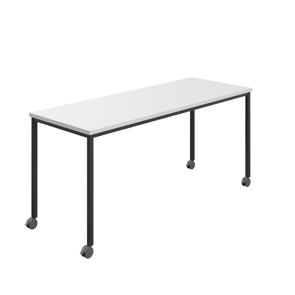 Titan Mobile Rectangular Table (FSC) | 1600 X 800 | Black/White