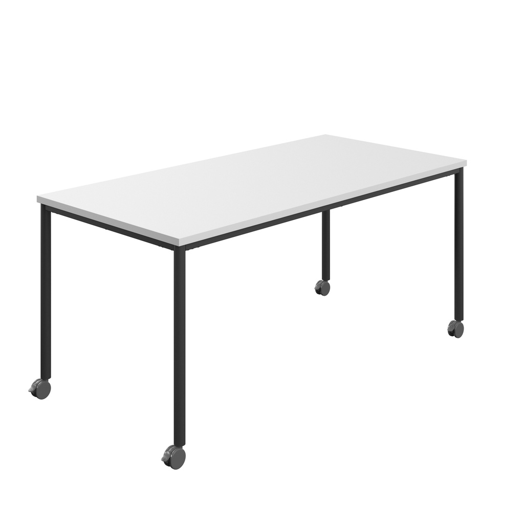 Titan Mobile Rectangular Table (FSC) | 1800 X 800 | Black/White