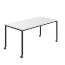 Titan Mobile Rectangular Table (FSC) | 1800 X 800 | Black/White