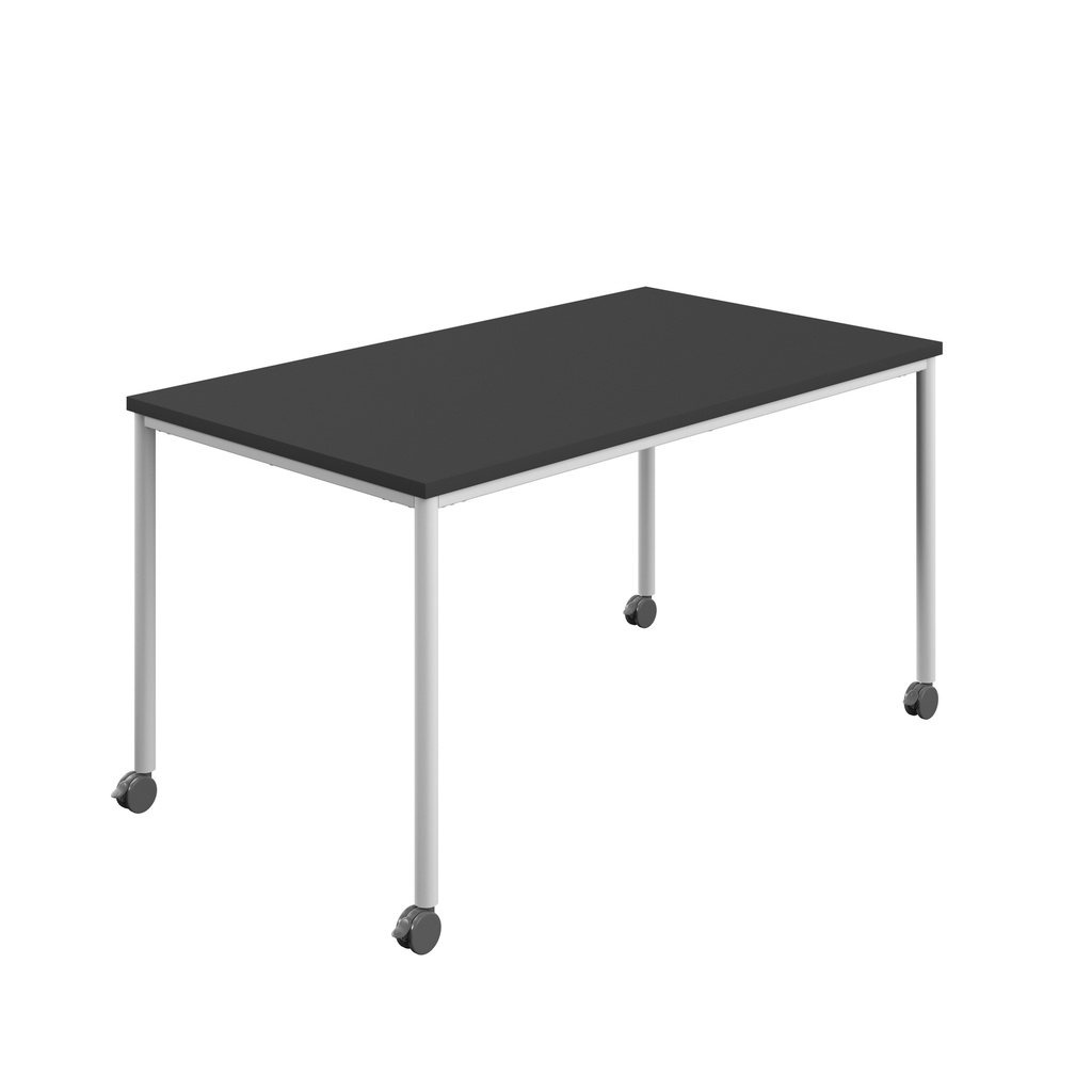 Titan Mobile Rectangular Table (FSC) | 1600 X 600 | White/Black