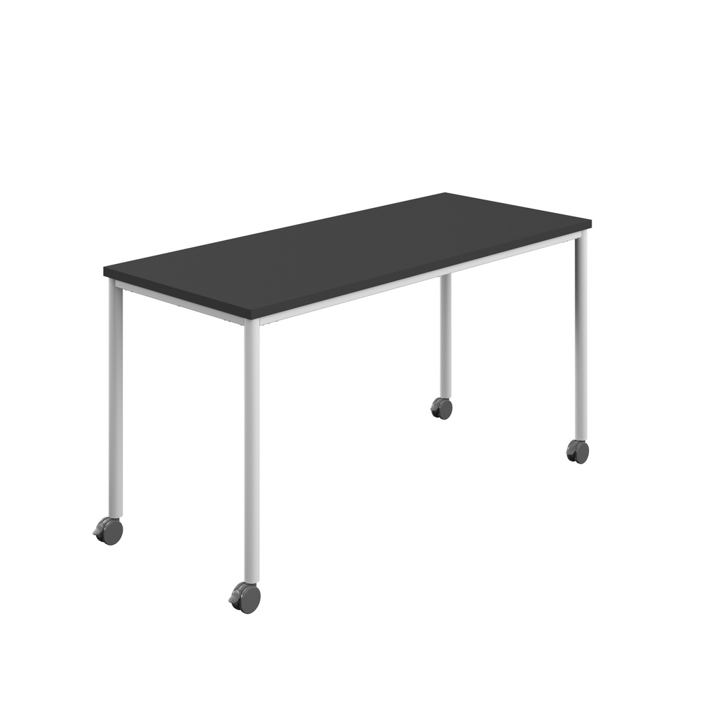 Titan Mobile Rectangular Table (FSC) | 1800 X 600 | White/Black