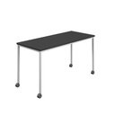 Titan Mobile Rectangular Table (FSC) | 1800 X 600 | White/Black