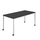 Titan Mobile Rectangular Table (FSC) | 1800 X 800 | White/Black