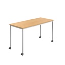 Titan Mobile Rectangular Table (FSC) | 1800 X 600 | White/Ellmau Beech