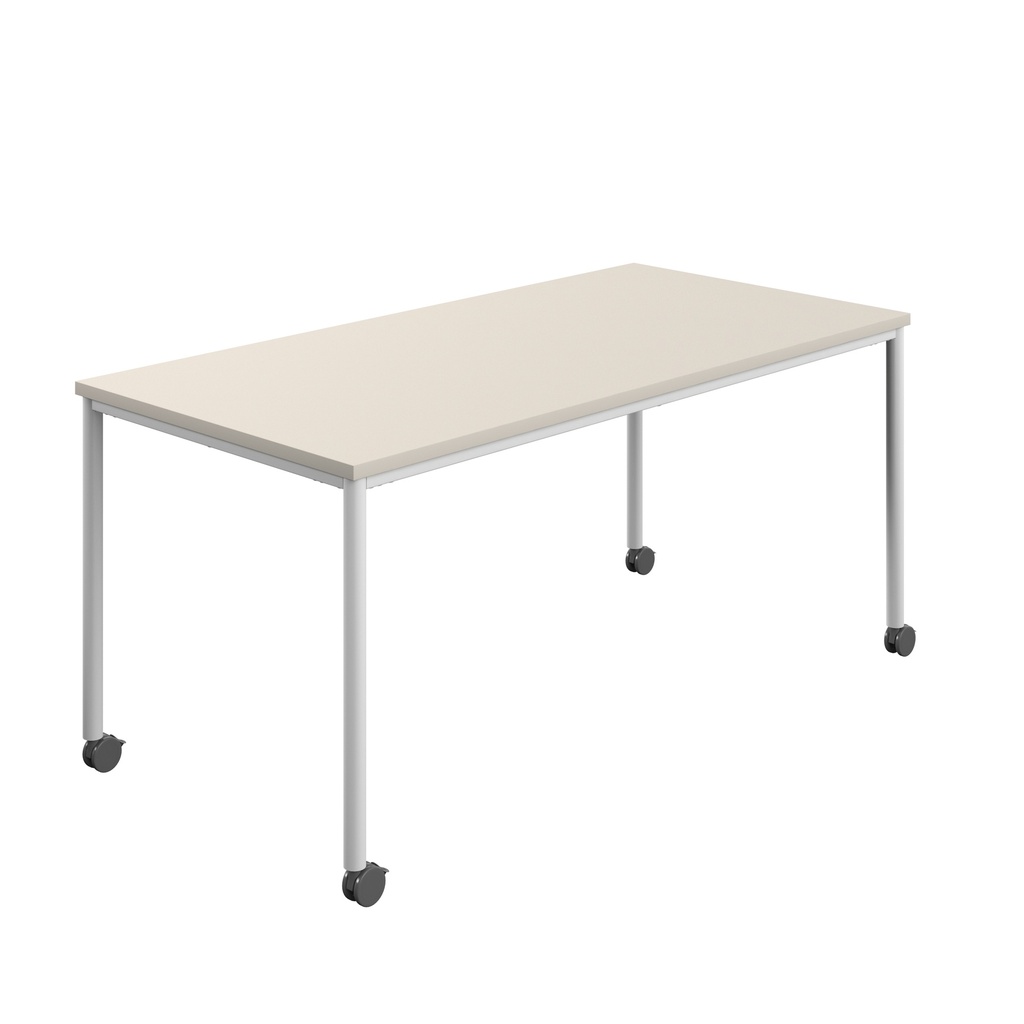 Titan Mobile Rectangular Table (FSC) | 1400 X 800 | White/Grey