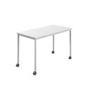 Titan Mobile Rectangular Table (FSC) | 1200 X 600 | White/White