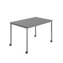 Titan Mobile Rectangular Table (FSC) | 1400 X 600 | Silver/Anthracite