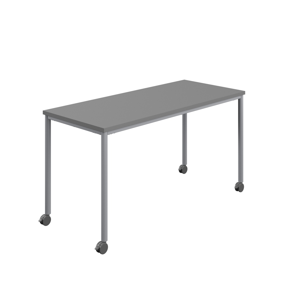 Titan Mobile Rectangular Table (FSC) | 1800 X 600 | Silver/Anthracite