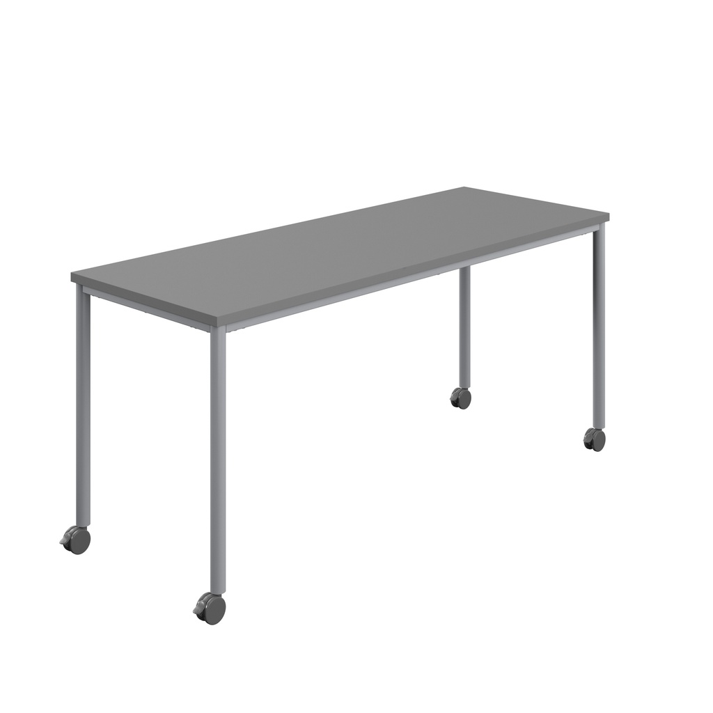 Titan Mobile Rectangular Table (FSC) | 1600 X 800 | Silver/Anthracite