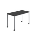 Titan Mobile Rectangular Table (FSC) | 1200 X 600 | Silver/Black