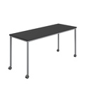 Titan Mobile Rectangular Table (FSC) | 1200 X 800 | Silver/Black