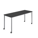 Titan Mobile Rectangular Table (FSC) | 1600 X 800 | Silver/Black