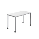 Titan Mobile Rectangular Table (FSC) | 1200 X 600 | Silver/White