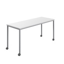 Titan Mobile Rectangular Table (FSC) | 1200 X 800 | Silver/White