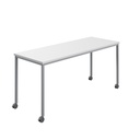 Titan Mobile Rectangular Table (FSC) | 1600 X 800 | Silver/White