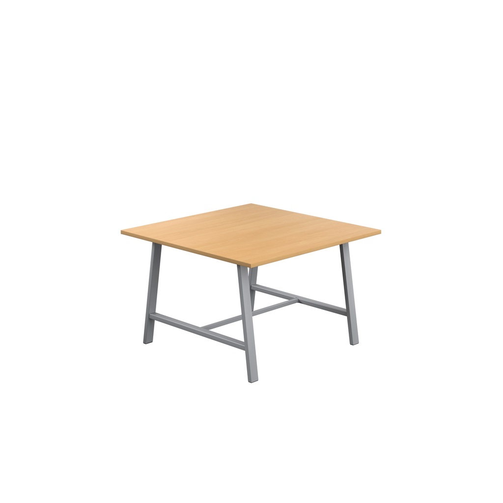 Titan Low Maker Rectangular Table (FSC) | 1200 X 1000 | Silver/Ellmau Beech