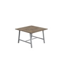 Titan Low Maker Rectangular Table (FSC) | 1200 X 1000 | Silver/Grey Nebraska Oak