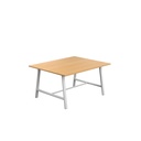 Titan Low Maker Rectangular Table (FSC) | 1500 X 1000 | White/Ellmau Beech