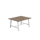 Titan Low Maker Rectangular Table (FSC) | 1500 X 1000 | White/Grey Nebraska Oak