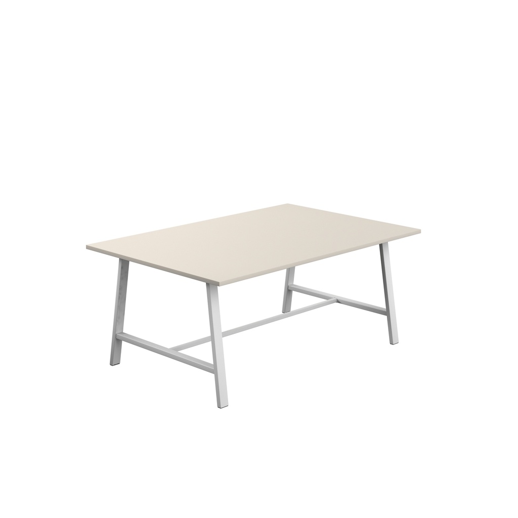 Titan Low Maker Rectangular Table (FSC) | 1800 X 1000 | White/Grey