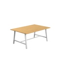 Titan Low Maker Rectangular Table (FSC) | 1800 X 1000 | White/Sorano Oak