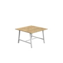 Titan Low Maker Rectangular Table (FSC) | 1200 X 1000 | White/Natural Nebraska Oak