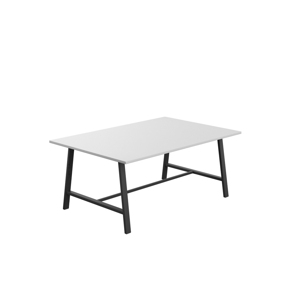 Titan Low Maker Rectangular Table (FSC) | 1800 X 1000 | Black/White