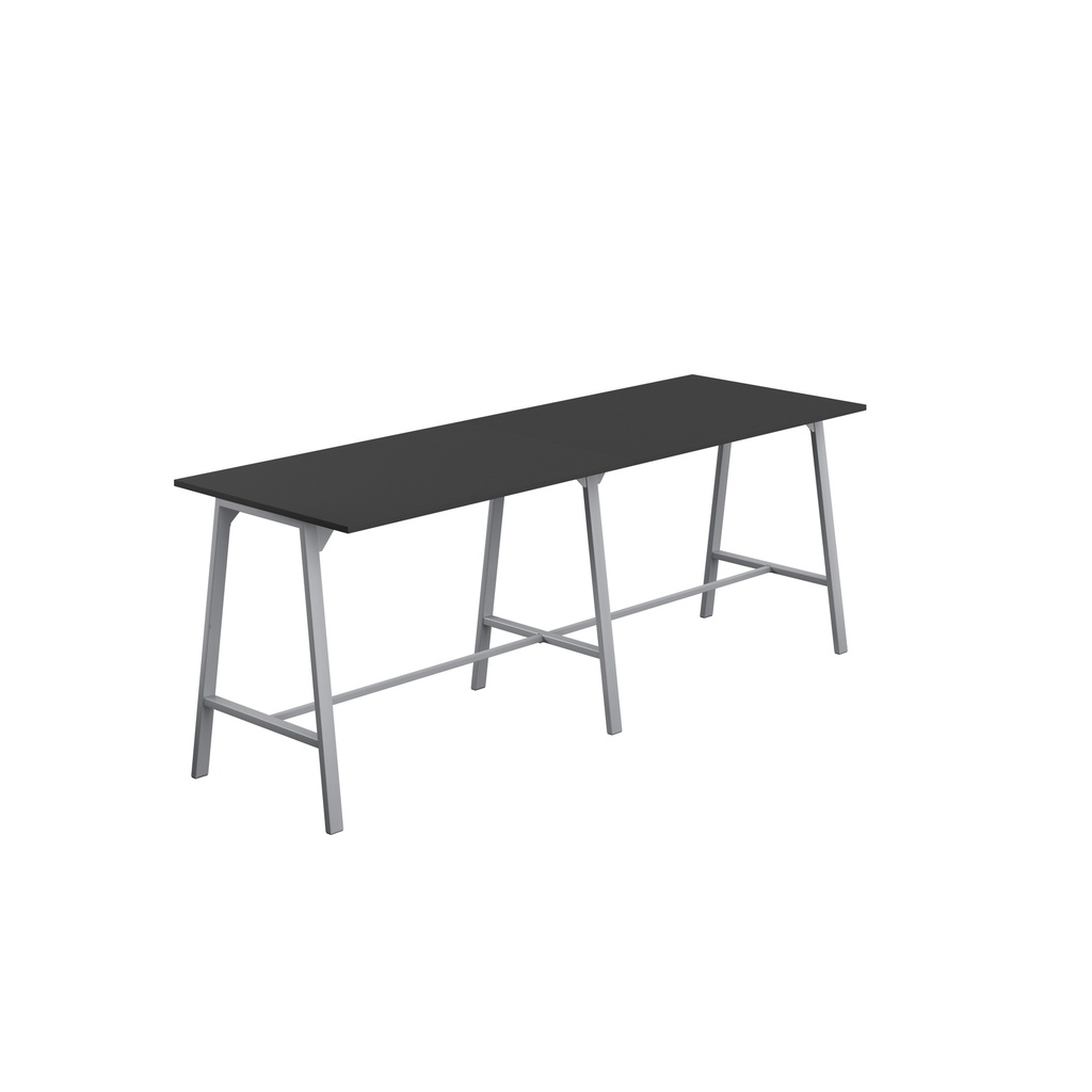 Titan High Maker Rectangular Table (FSC) | 1500 X 1000 | Silver/Black