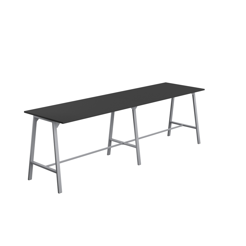 Titan High Maker Rectangular Table (FSC) | 1800 X 1000 | Silver/Black