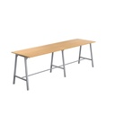 Titan High Maker Rectangular Table (FSC) | 1800 X 1000 | Silver/Ellmau Beech