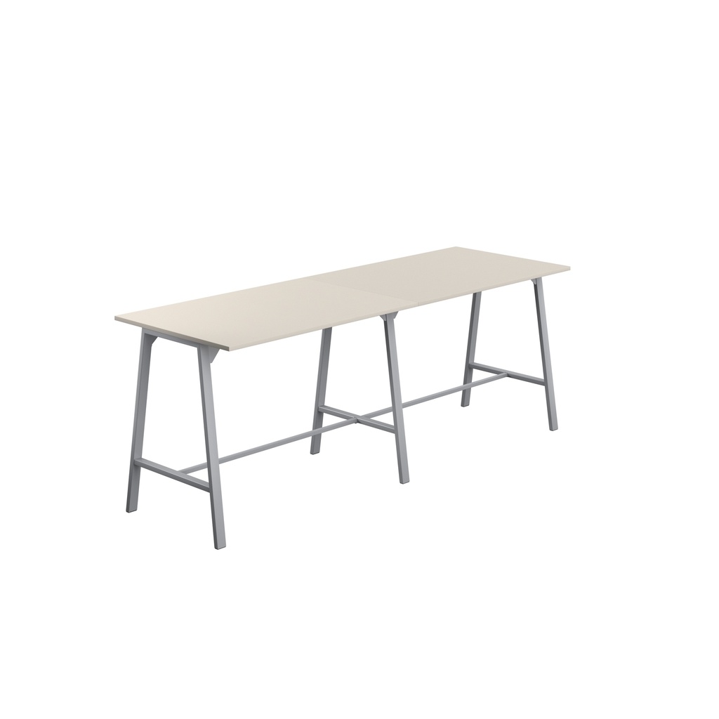 Titan High Maker Rectangular Table (FSC) | 1500 X 1000 | Silver/Grey