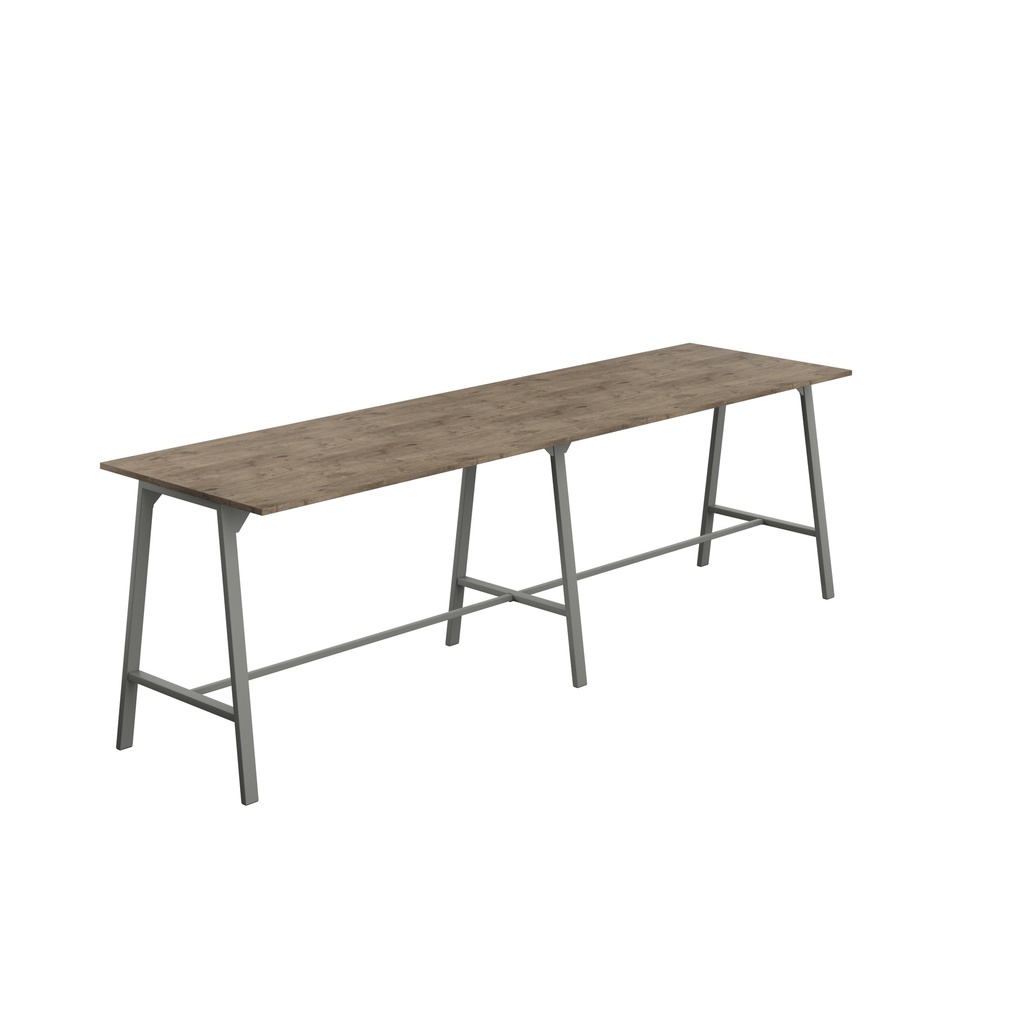 Titan High Maker Rectangular Table (FSC) | 1800 X 1000 | Anthracite/Grey Nebraska Oak